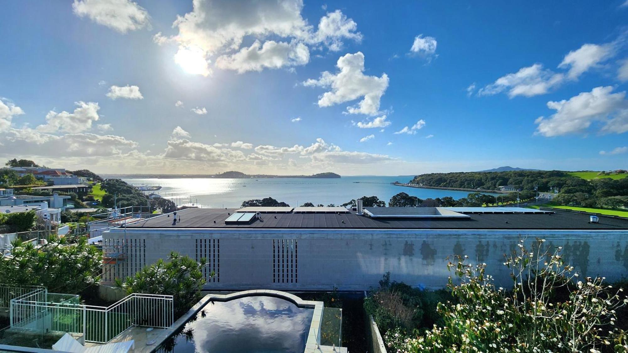 オークランド Orakei Grandeur Mansion With Sea Views & Poolヴィラ エクステリア 写真