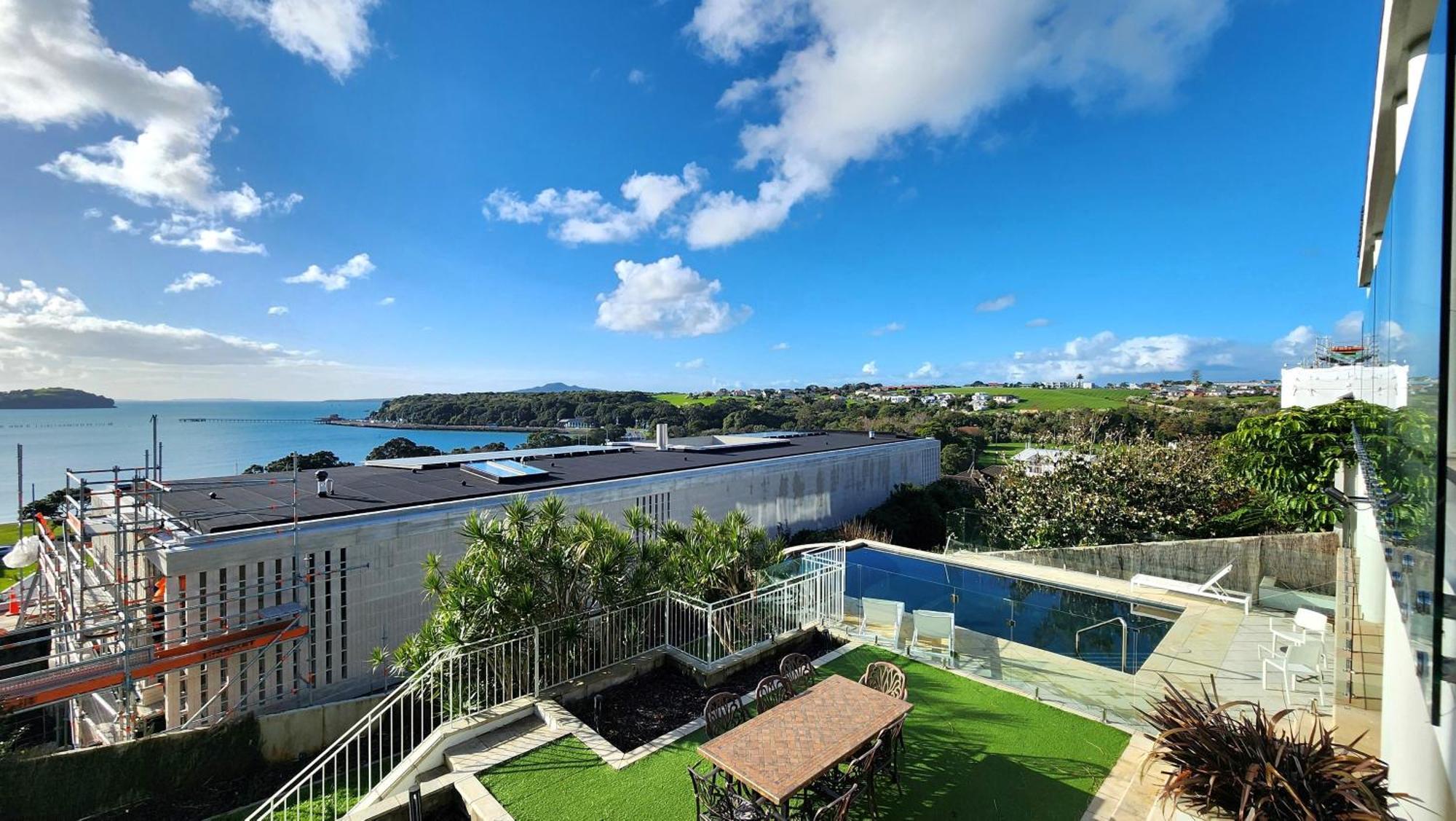 オークランド Orakei Grandeur Mansion With Sea Views & Poolヴィラ エクステリア 写真