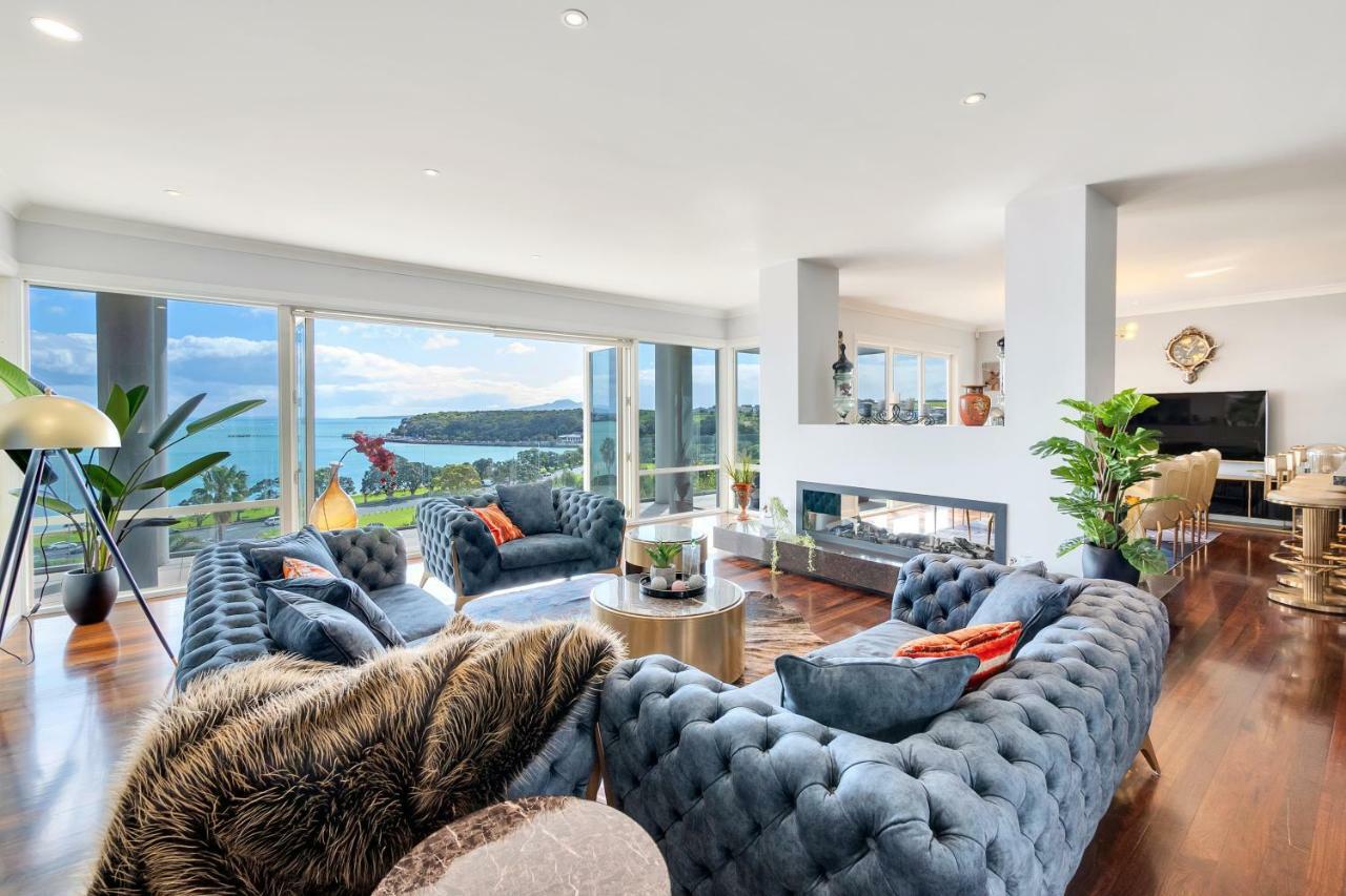 オークランド Orakei Grandeur Mansion With Sea Views & Poolヴィラ エクステリア 写真