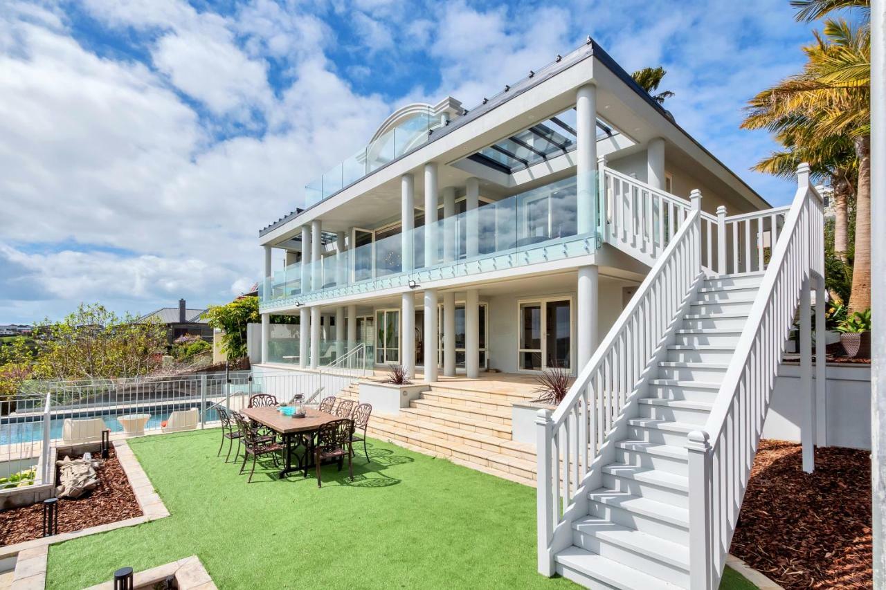 オークランド Orakei Grandeur Mansion With Sea Views & Poolヴィラ エクステリア 写真